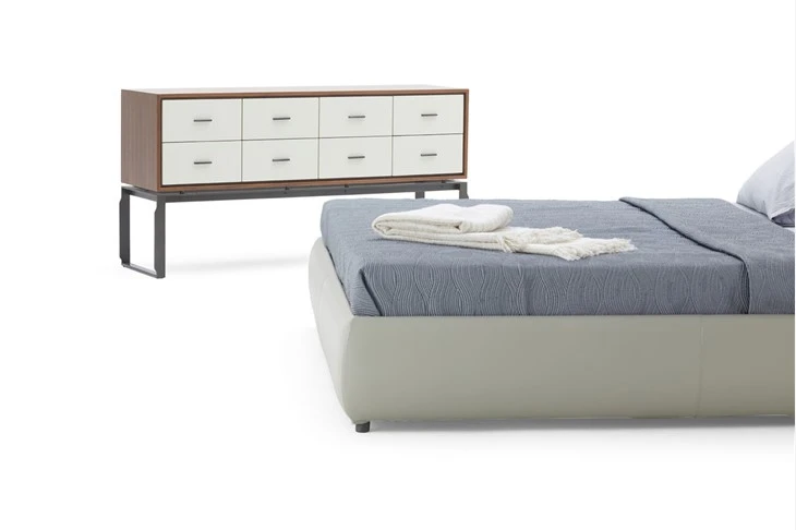 Full Upholstered Villa Bedroom Bed Base And Headboard Apartment Platform Bed And Bed Head